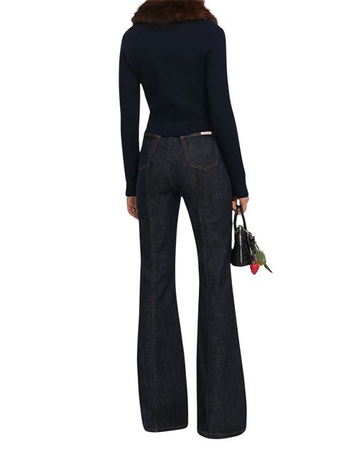 Cardigan faux fur SELF PORTRAIT | AW26148CANNAVY